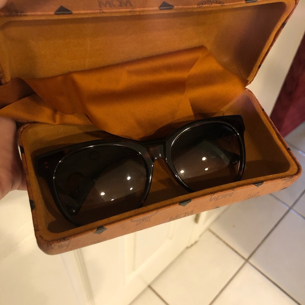 MCM tortoise shell look Sunglasses bought at Saks with logo